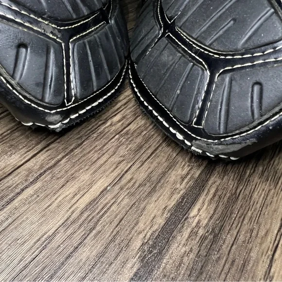 STEVE MADDEN Size 10.5 Novo Black Leather Driving Slip On Loafers Moc Toe - Picture 11 of 12